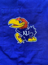 Load image into Gallery viewer, Kansas Jayhawks Scrub Top Adult 2X Blue Nurse Medical Uniform Adar Plus KU Mens
