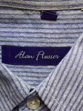 Load image into Gallery viewer, Alan Flusser Shirt Adult Extra Large Pinstriped Button Up Pocket Casual Mens
