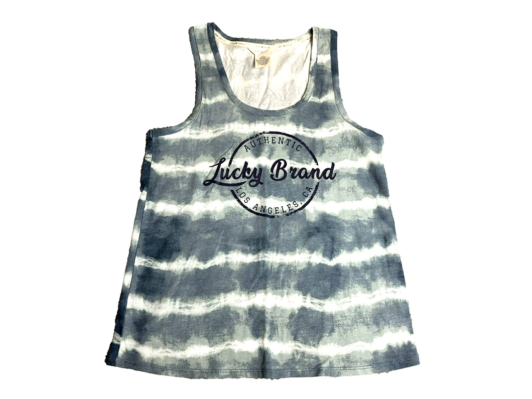 Lucky Brand Shirt Womens Small Tie Dye Los Angeles Authentic Tank Pullover Lady