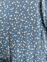 Load image into Gallery viewer, Sage The Label Jumpsuit Womens Medium Blue Tie Front Keep Her Wild Rayon NWT $98
