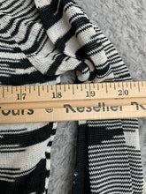 Load image into Gallery viewer, Tribal Dress Womens Extra Large Black White Crochet Lace Trim Sweater Boho Lady
