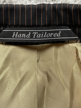 Load image into Gallery viewer, Steve Harvey Suit Coat Mens 50R Brown Orange Stripe Merino Wool Super 120s
