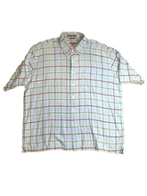 Load image into Gallery viewer, Alan Flusser Shirt Adult 2XL XXL Blue Green Plaid Button Up Weekend Casual Mens
