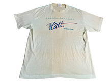 Load image into Gallery viewer, VTG Platt College Shirt Womens Large Dingy White Single Stitch Spellout 90s Lady
