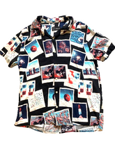 Load image into Gallery viewer, Original Use Shirt Adult Medium Patriotic Button Up AOP Polaroid Beach Mens
