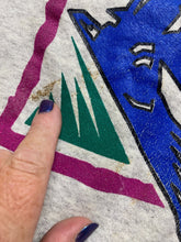 Load image into Gallery viewer, VTG Genetech Skis Tahoe Sweatshirt Adult Large Heather Gray  Fleece USA 80s Mens
