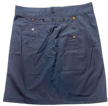 Load image into Gallery viewer, Lauren Ralph Lauren Skirt Womens 12 (36x21) Navy Pencil Straight Lace Up Ladies
