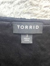 Load image into Gallery viewer, Torrid Shirt Womens 3 3X Black Lace Peplum Boho Lined Babydoll Blouse Plus Lady
