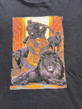 Load image into Gallery viewer, Black Panther Shirt Adult Large Black King in the Lion's Den Superhero Mens
