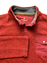Load image into Gallery viewer, Vintage Woolrich Sweater Adult Large Red Black Heathered Tweed Fleece Snap Mens
