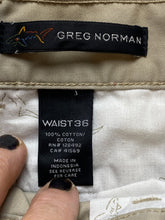 Load image into Gallery viewer, Greg Norman Shorts Adult 36x8 Flat Front Chino Outdoor Performance Golf Mens
