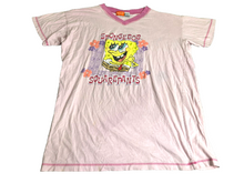 Load image into Gallery viewer, VTG Spongebob Squarepants Shirt Womens OSFM Pink Y2K Nickelodeon Oversized
