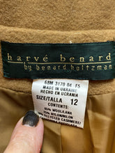 Load image into Gallery viewer, Harve Benard Jacket Womens 12 Tan Wool Nylon Cashmere Single Breasted Blazer
