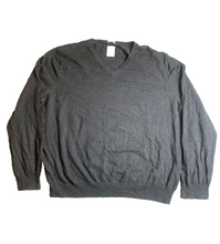 Load image into Gallery viewer, Article 365 Sweater Adult 2XL XXL Gray V-Neck Cashmere Blend Outerwear Mens
