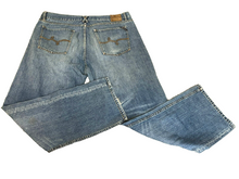 Load image into Gallery viewer, LRG LR Geans Jeans Adult 42x31.5 Whiskered Straight Leg Outdoor Baggy Denim Mens
