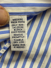 Load image into Gallery viewer, Ralph Lauren Shirt Adult Extra Large Blue White Striped Custom Fit Red Pony Mens
