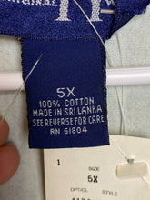 Load image into Gallery viewer, Original TY Wear Dress Womens 5X Denim Button Front Bleached Plus NWT
