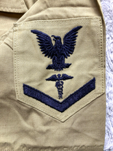 Load image into Gallery viewer, Military Shirt Adult Large Khaki Uniform Eagle Rank Navy Officer Embroidered Men
