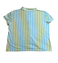 Load image into Gallery viewer, Lauren Ralph Lauren Shirt Womens Large Light Blue Striped Oversized Button Up
