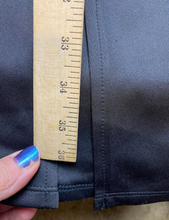 Load image into Gallery viewer, Iris Dress Womens Small Black Taupe Velvet Lace Peplum Slit Sheath Damask AOP
