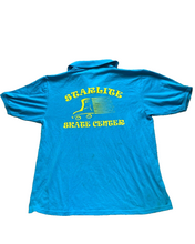 Load image into Gallery viewer, VTG Roller Skating Shirt Adult Large Teal Blue Skate Center Rink Polo Starlite
