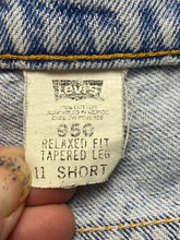 Load image into Gallery viewer, VTG Levi's 10 950 Jeans Womens 11 (30x23) Blue Denim Tapered Leg Orange Tab 90s
