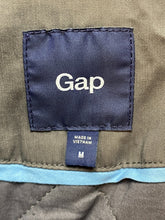 Load image into Gallery viewer, GAP Jacket Womens Medium Gray Double Breasted Nylon Lined Quilted Belted Nylon
