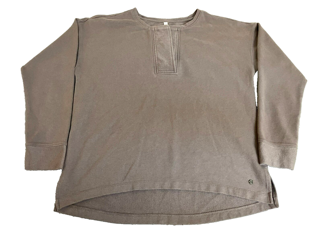 JAG Sweatshirt Adult Large Taupe Hi Low Heavyweight Sweater Pullover Mens