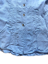 Load image into Gallery viewer, Soft Surroundings Shirt Womens Extra Small Blue Island Breeze Boho Tencel Lyocel
