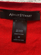 Load image into Gallery viewer, Ashley Stewart Sweater Womens 26 (4X) Red Button Front Cardigan Rayon Nylon
