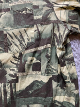 Load image into Gallery viewer, Columbia Shirt Adult 1X Green Button Up Wildlife Allover Print Camp Outdoor Mens
