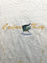 Load image into Gallery viewer, Cedar Key Florida Shirt Adult Extra Large Dingy White Crocodile Embroidered Mens
