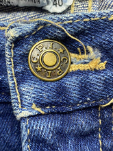 Load image into Gallery viewer, CPI Projections Jeans Womens 40x25 Blue Denim Ankle Slit Capri Tapered Ladies
