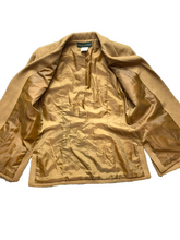 Load image into Gallery viewer, Harve Benard Jacket Womens 12 Tan Wool Nylon Cashmere Single Breasted Blazer
