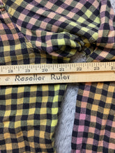 Load image into Gallery viewer, Rails Shirt Womens Medium Pink Orange Checkered Flannel Oversized Boxy Button Up
