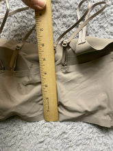 Load image into Gallery viewer, Lucky Brand Sports Bra Womens Large Taupe Double Strap Nylon Spandex Yoga Padded
