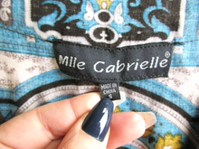 Load image into Gallery viewer, Mlle Gabrielle Dress Womens Small Wrap Neckline Floral Paisley Casual Ladies
