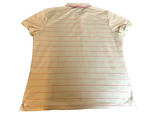 Load image into Gallery viewer, Ralph Lauren RLX Shirt Womens Extra Large Off White Striped Preppy Golf Polo
