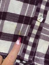 Load image into Gallery viewer, Soft Surroundings Shirt Womens Medium Burgundy Plaid Tunic Patchwork Ladies

