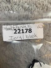 Load image into Gallery viewer, Meraki Shirt Womens XL Black White AOP Kitty Cat Spandex Stretch Keyhole Blouse
