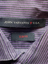 Load image into Gallery viewer, John Varvatos Shirt Adult 15 32/33 (Small) Purple Slim Fit Button Up USA Mens
