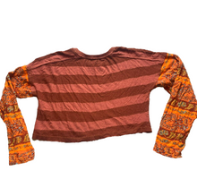 Load image into Gallery viewer, Free People We The Free Shirt Womens Extra Small Jamie Patchwork Oversized Crop
