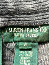 Load image into Gallery viewer, Ralph Lauren Jeans Womens 8 (29x28.5) Gray Straight Leg Corduroy Spandex Stretch
