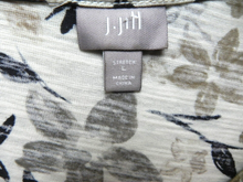 Load image into Gallery viewer, J Jill Shirt Womens Large Allover Print Leaf Floral Stretch Blouse Casual Ladies
