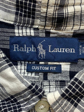 Load image into Gallery viewer, Ralph Lauren Shirt Adult 2XL Black Ivory Pocket Button Up Custom Fit Casual Mens
