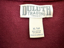 Load image into Gallery viewer, Duluth Trading Sweater Adult XLT Extra Large Tall Maroon Outerwear Nylon Mens
