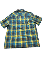 Load image into Gallery viewer, Duluth Shirt Adult Extra Large Tall Teal Yellow Plaid Untucked Relaxed Fit Mens
