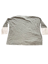 Load image into Gallery viewer, Lafayette 148 New York Shirt Womens Medium Gray Oversized Boxy Blouse Ladies
