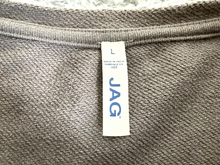 Load image into Gallery viewer, JAG Sweatshirt Adult Large Taupe Hi Low Heavyweight Sweater Pullover Mens
