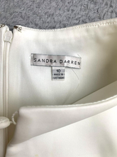 Load image into Gallery viewer, Sandra Darren Dress Womens 10 Yellow White Colorblock Sheath Pockets Spandex NWT
